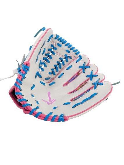 RIP-IT Girls' Play Ball Starlight Softball Fielders Glove - 11" - White/Pink - WHITE/PINK
